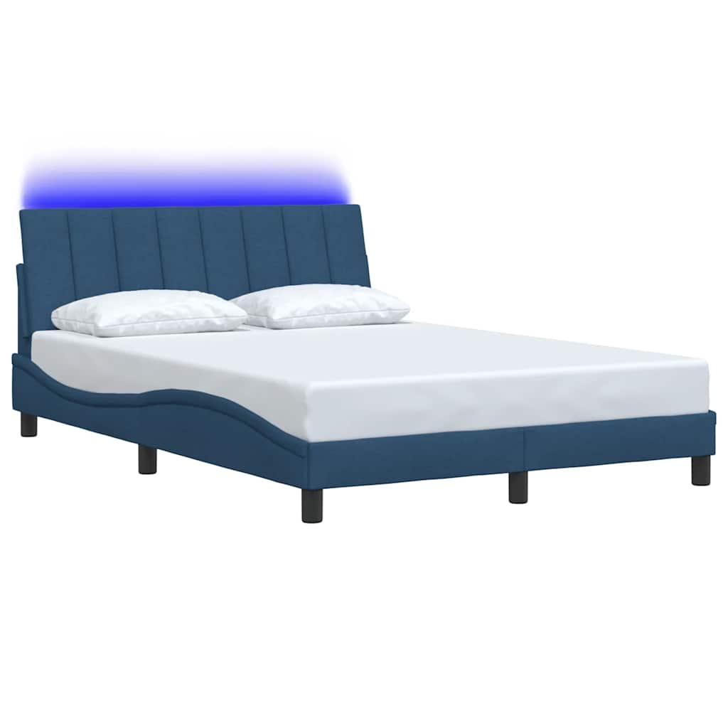Cadre de lit sans matelas Hanko crème 120x200 cm tissu