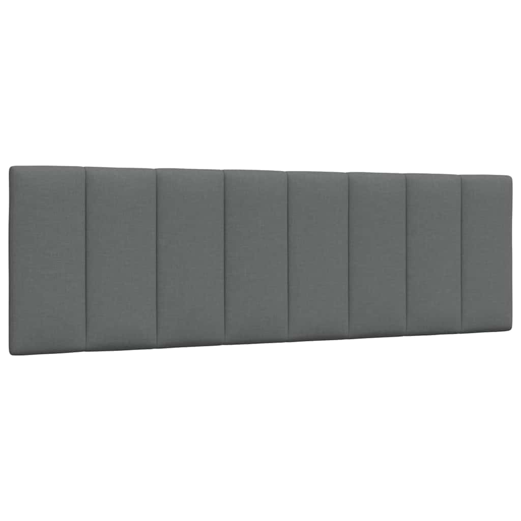 Cadre de lit sans matelas gris foncé 160x200 cm tissu - XIOS