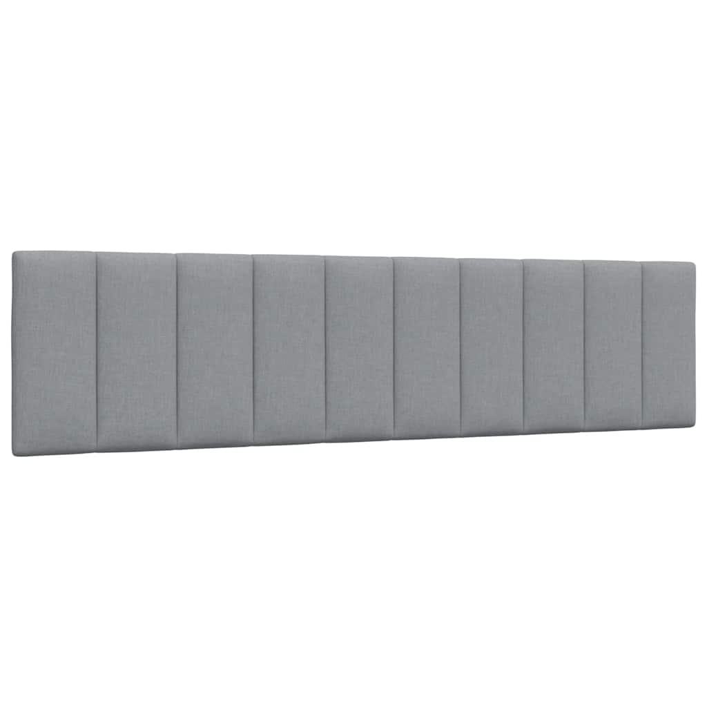 Cadre de lit sans matelas Hanko gris clair 200x200 cm tissu