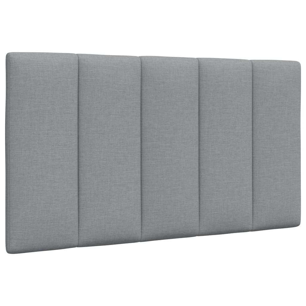 Lit avec matelas Hanko gris clair 80x200 cm tissu - XIOS