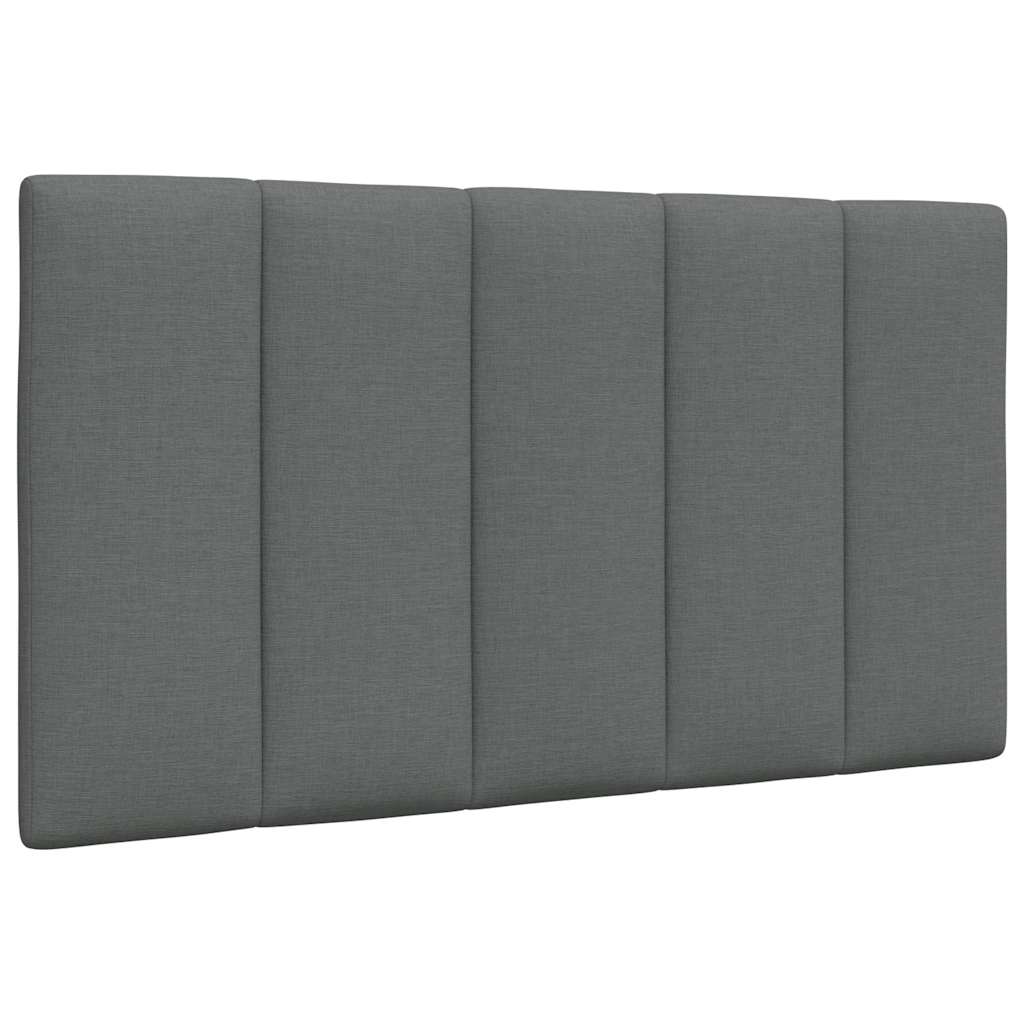 Lit avec matelas Hanko gris foncé 80x200 cm tissu - XIOS