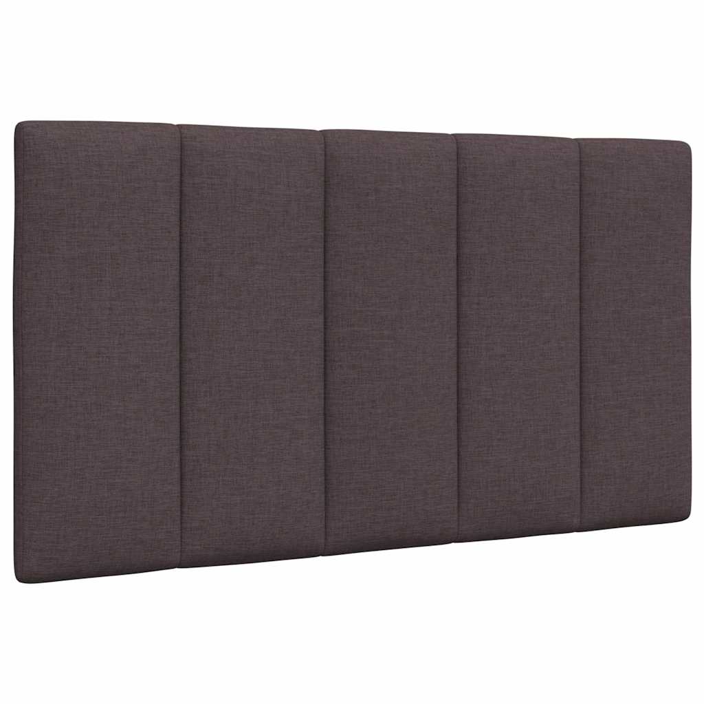 Lit avec matelas Hanko marron foncé 80x200 cm tissu - XIOS