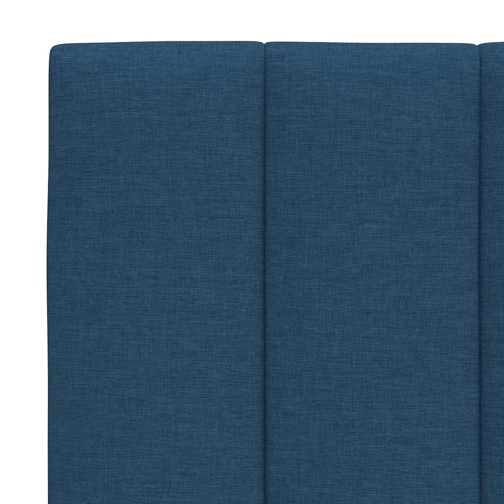 Lit avec matelas Hanko bleu 80x200 cm tissu - XIOS