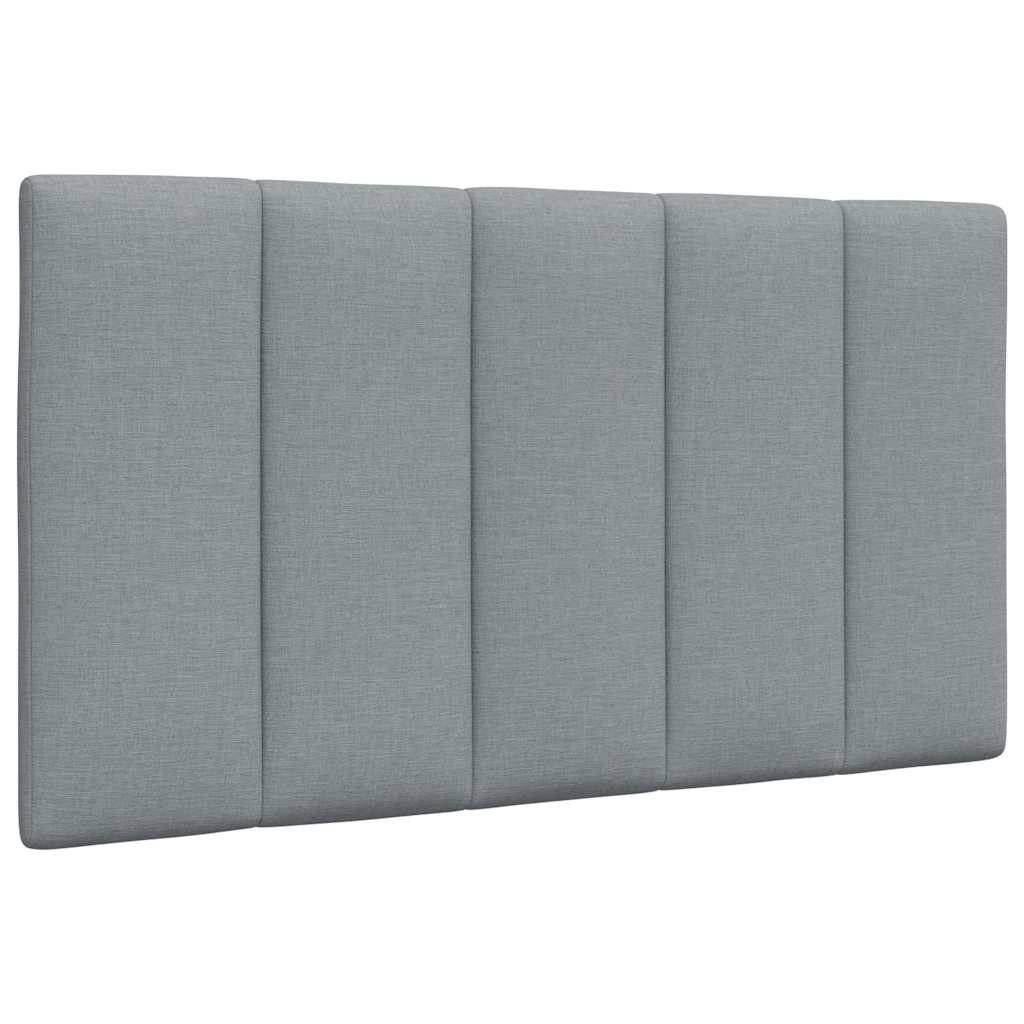 Lit avec matelas Hanko gris clair 90x190 cm tissu - XIOS