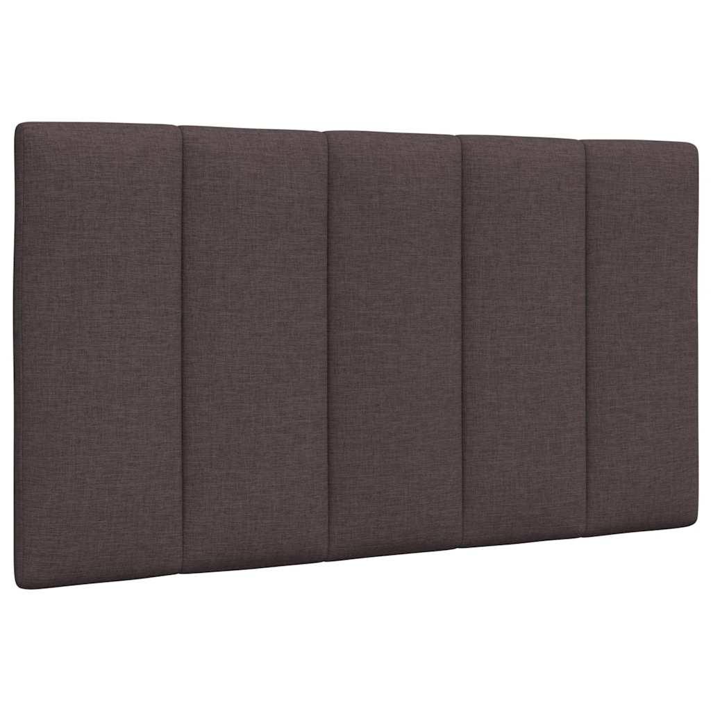 Lit avec matelas Hanko marron foncé 90x190 cm tissu - XIOS