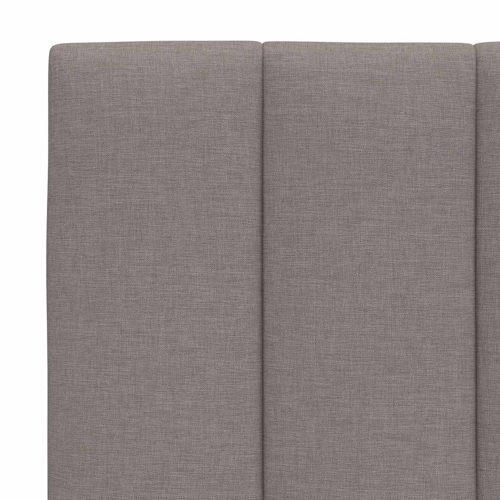 Lit avec matelas Hanko taupe 90x190 cm tissu - XIOS