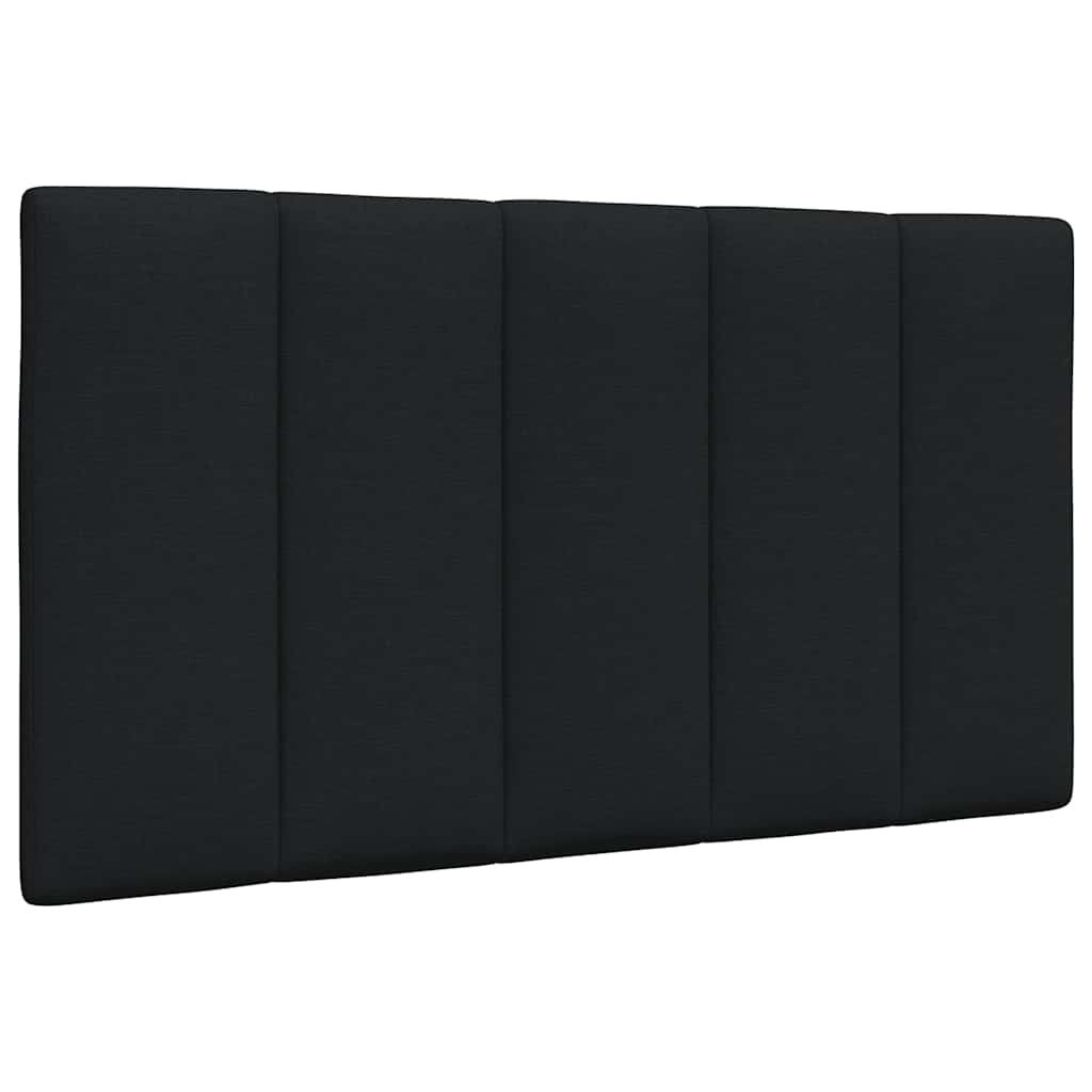 Lit avec matelas noir 90x200 cm tissu - XIOS
