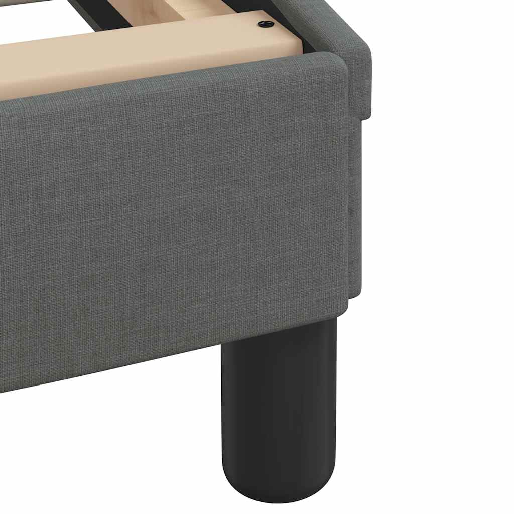 Lit avec matelas Hanko gris foncé 100x200 cm tissu - XIOS