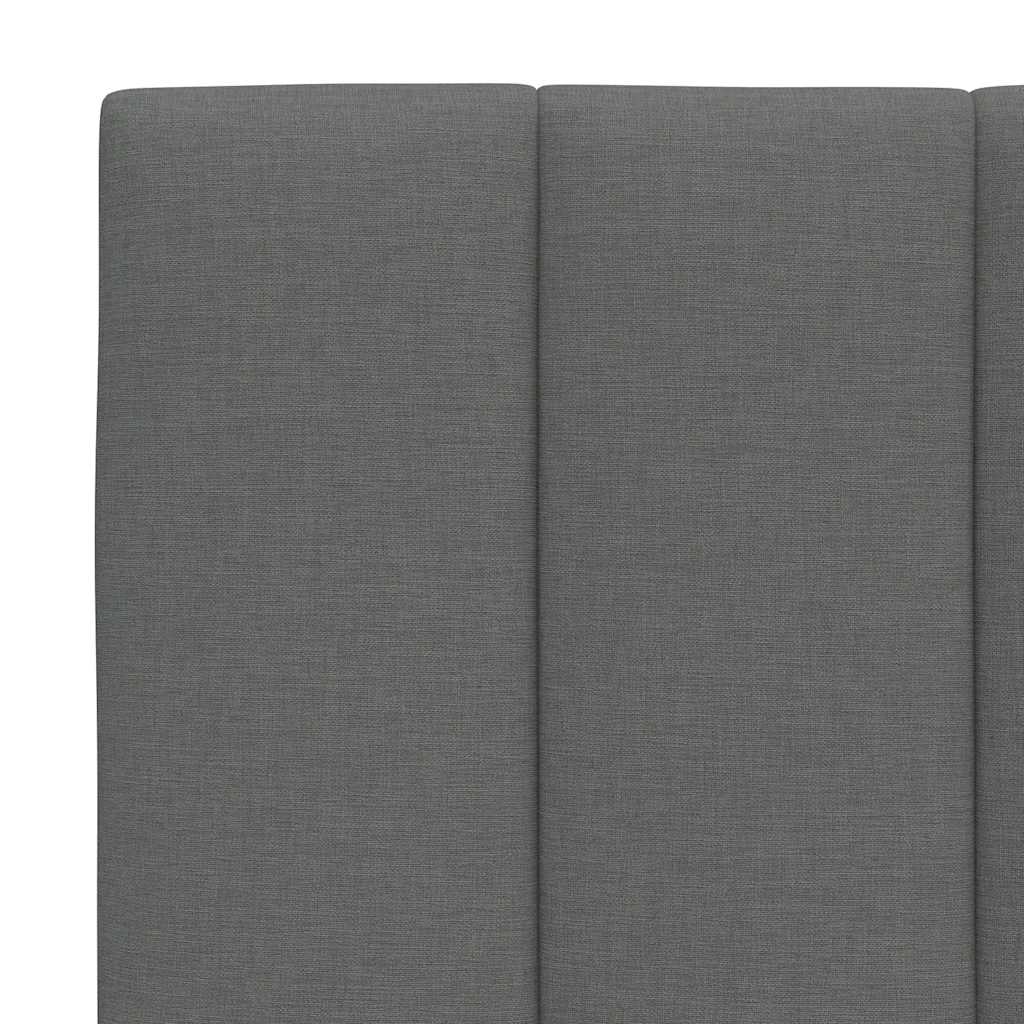 Lit avec matelas Hanko gris foncé 100x200 cm tissu - XIOS