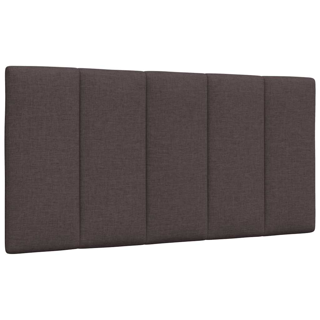 Lit avec matelas Hanko marron foncé 100x200 cm tissu