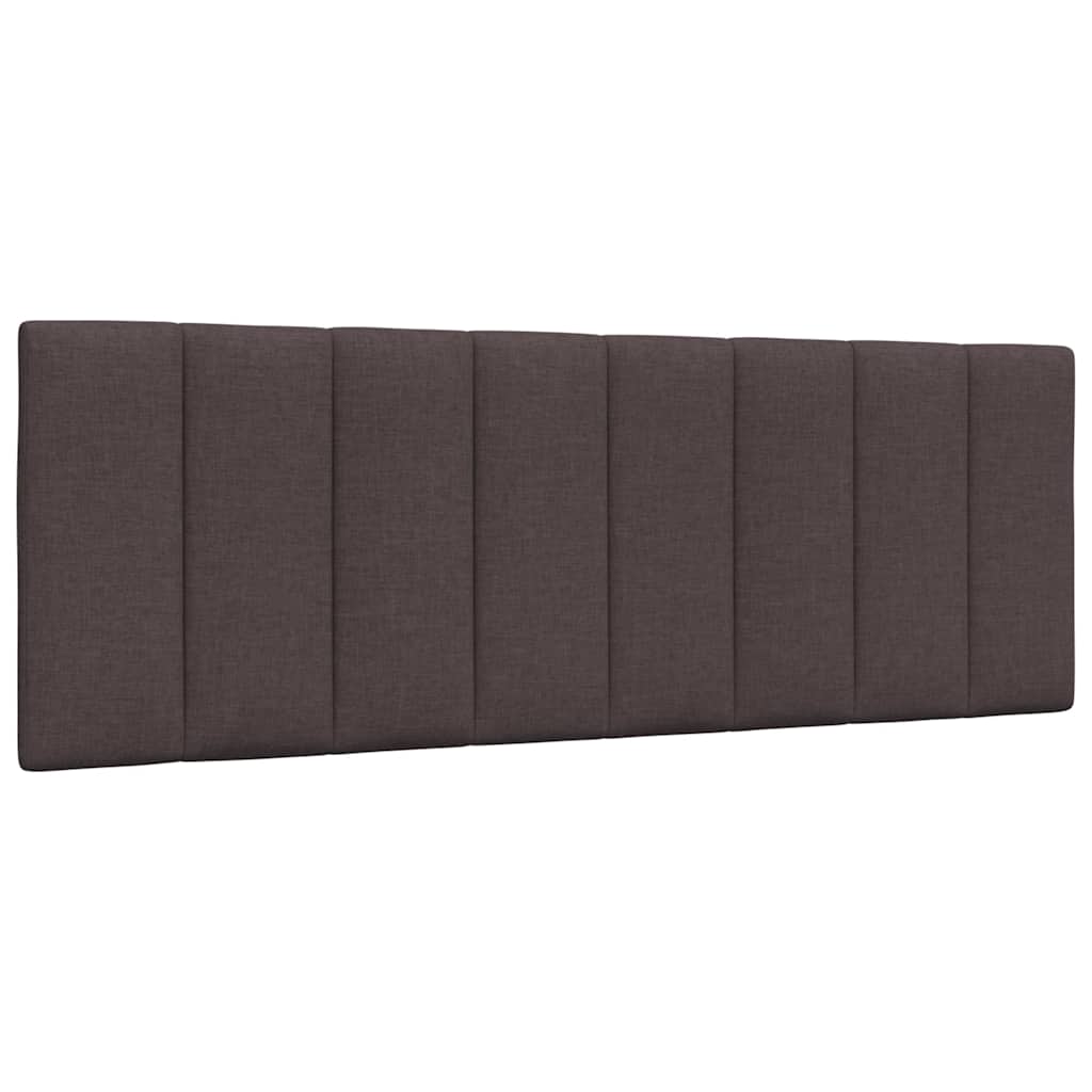 Lit avec matelas Hanko marron foncé 140x190 cm tissu - XIOS
