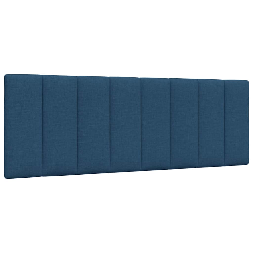 Lit avec matelas Hanko bleu 140x190 cm tissu - XIOS