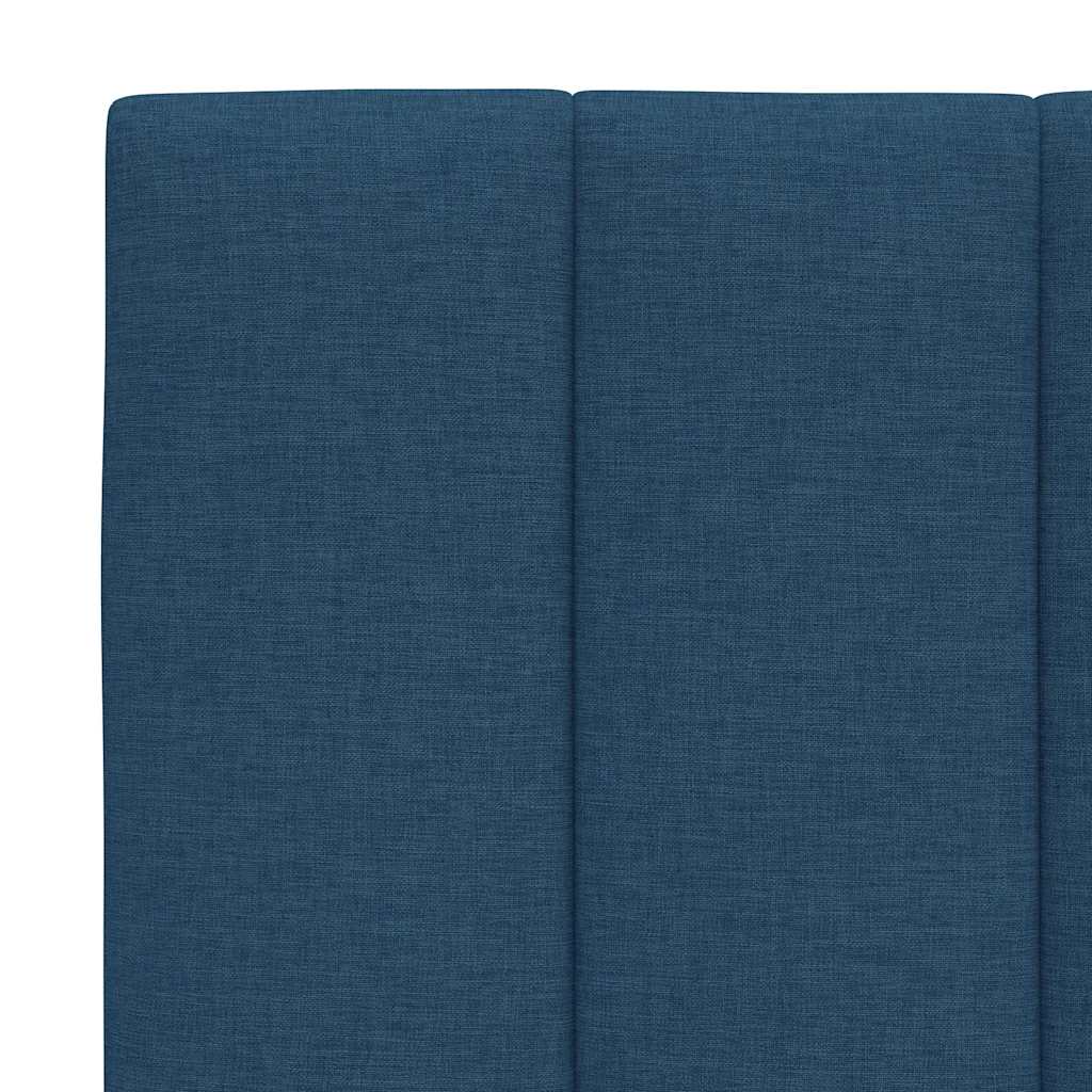 Lit avec matelas Hanko bleu 140x190 cm tissu - XIOS