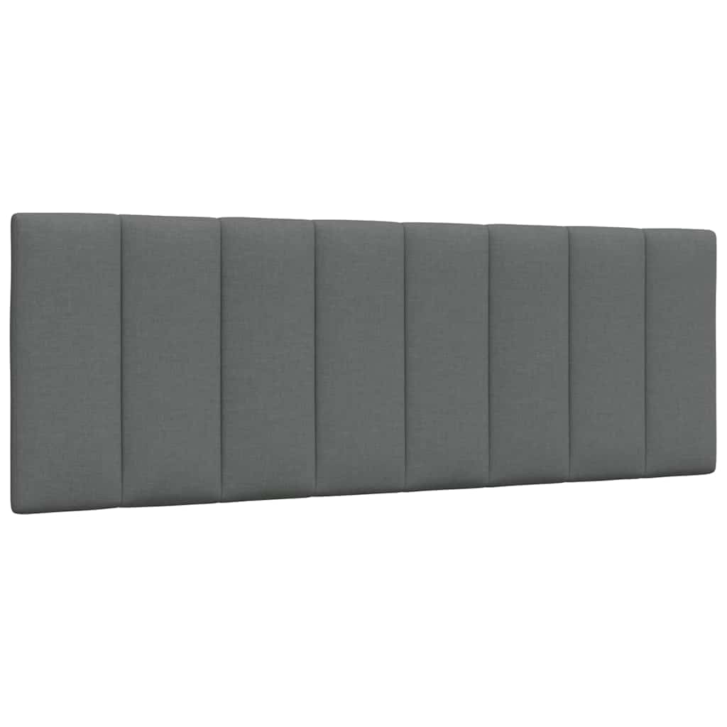 Lit avec matelas Hanko gris foncé 140x200 cm tissu