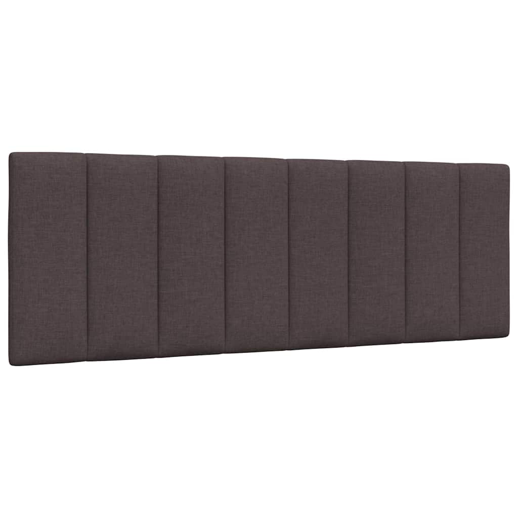 Lit avec matelas Hanko marron foncé 140x200 cm tissu