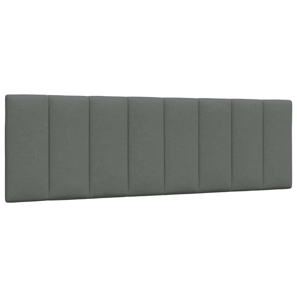 Lit avec matelas Hanko gris foncé 160x200 cm tissu - XIOS
