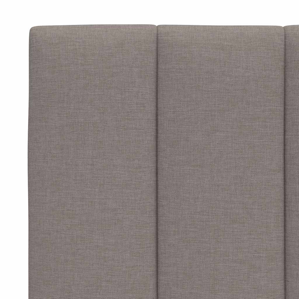 Lit avec matelas Hanko taupe 160x200 cm tissu - XIOS