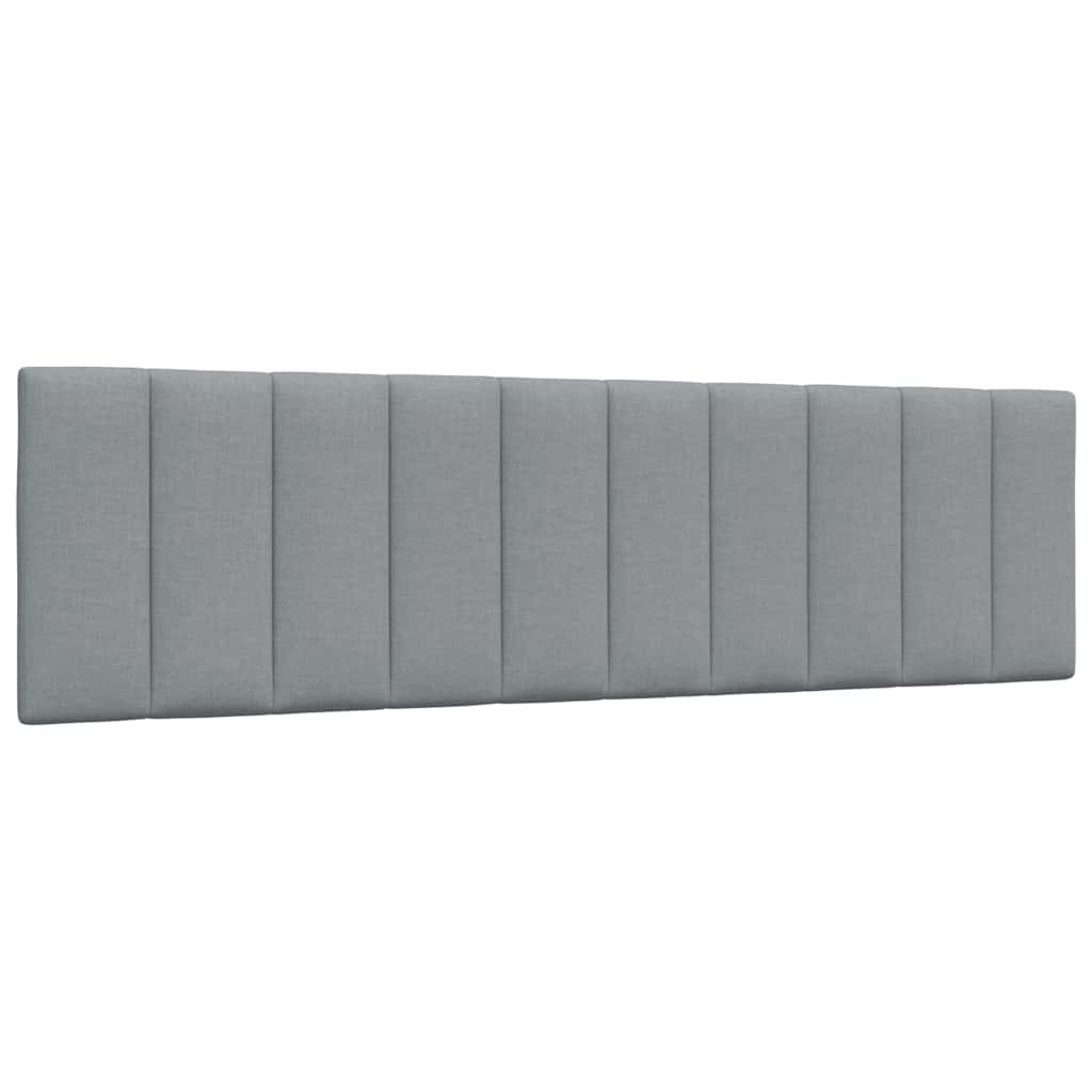 Lit avec matelas Hanko gris clair 180x200 cm tissu - XIOS