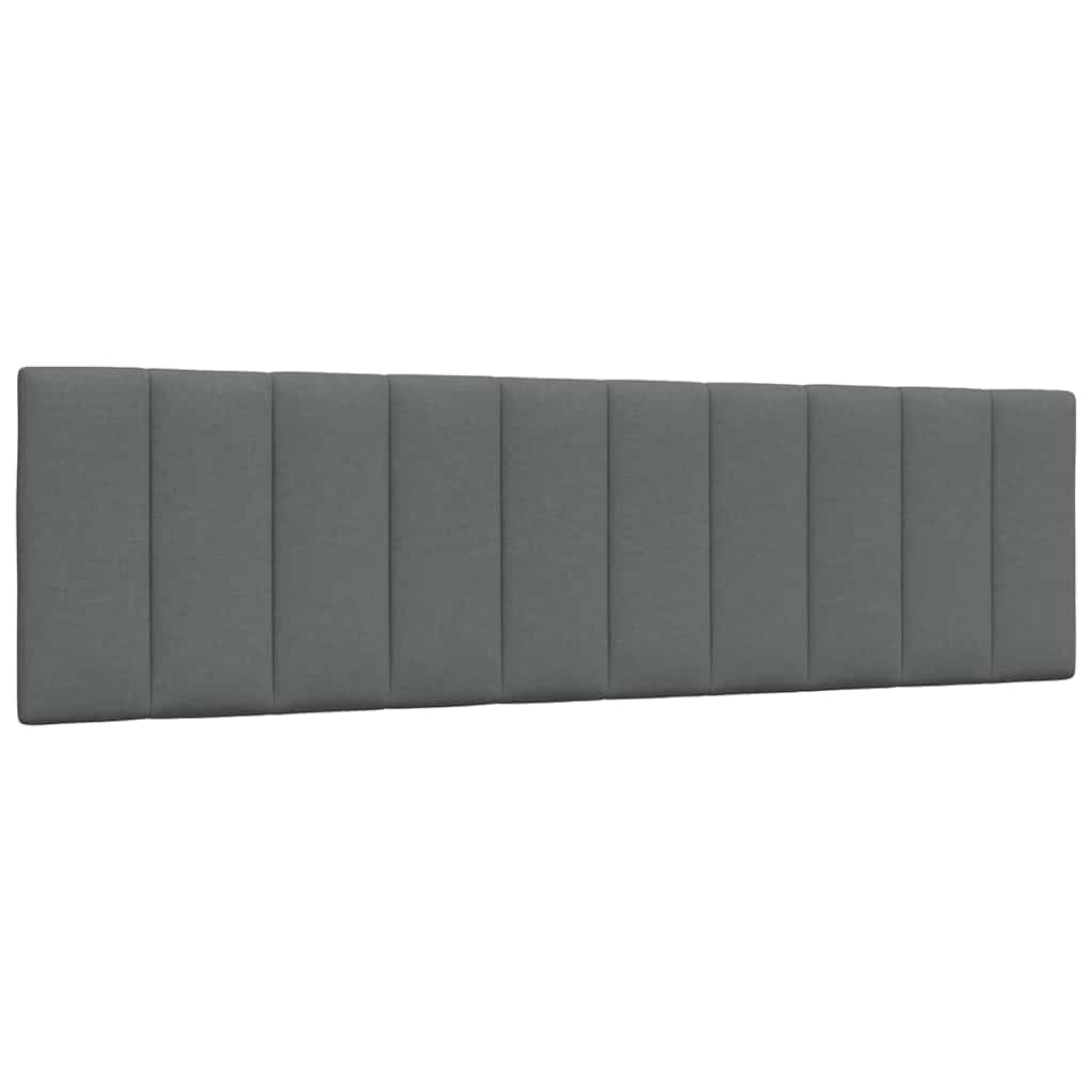 Lit avec matelas Hanko gris foncé 180x200 cm tissu - XIOS
