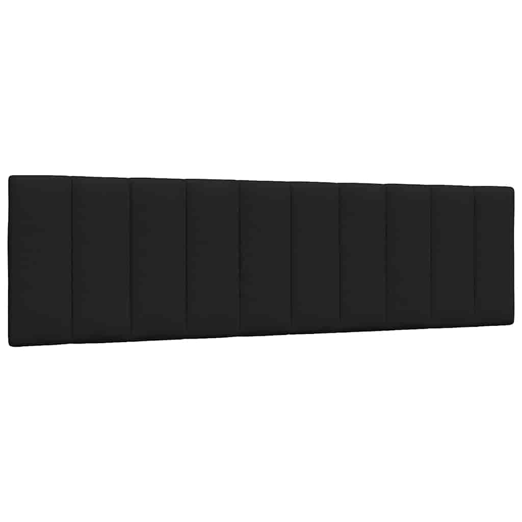 Lit avec matelas Hanko noir 180x200 cm tissu