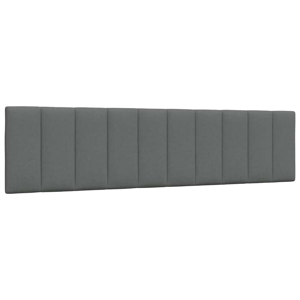 Lit avec matelas Hanko gris foncé 200x200 cm tissu - XIOS
