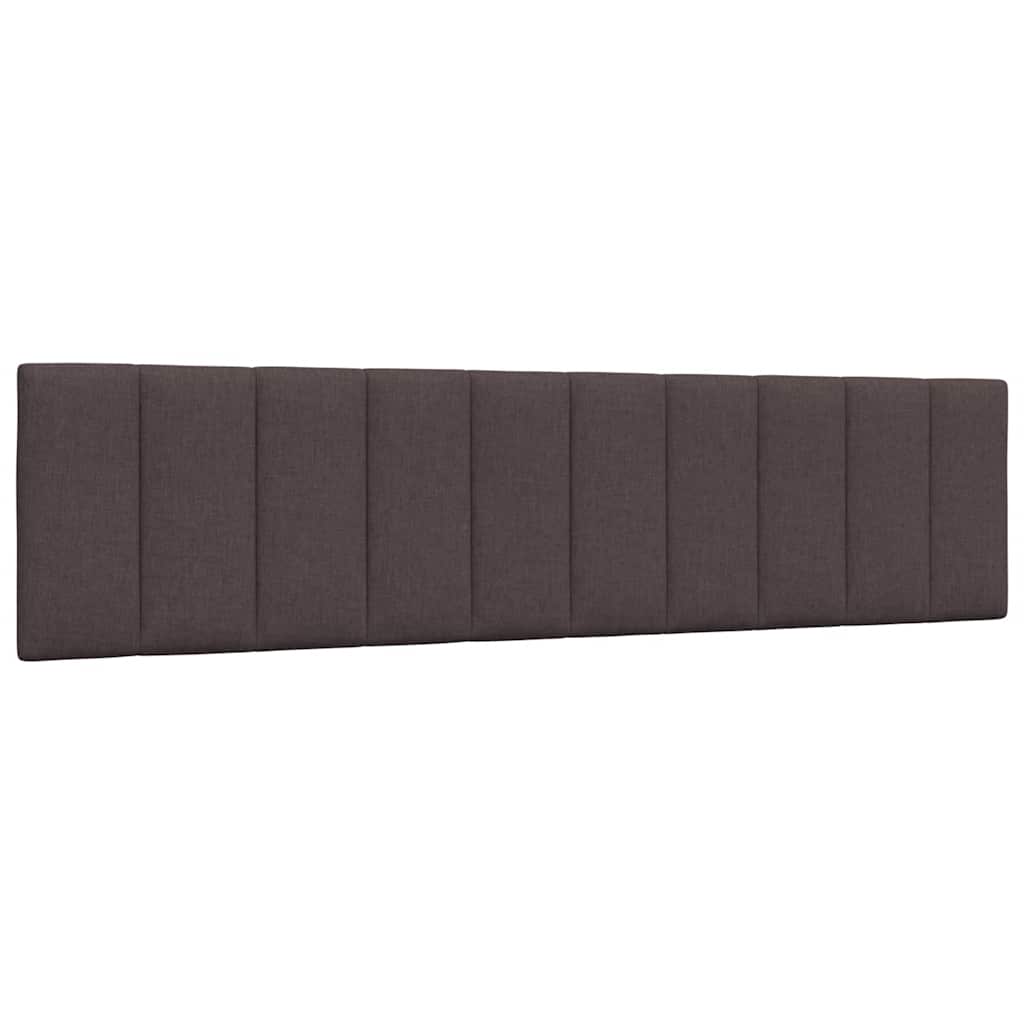 Lit avec matelas Hanko marron foncé 200x200 cm tissu - XIOS