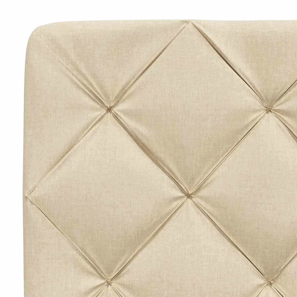Cadre de lit sans matelas crème 80x200 cm tissu - XIOS