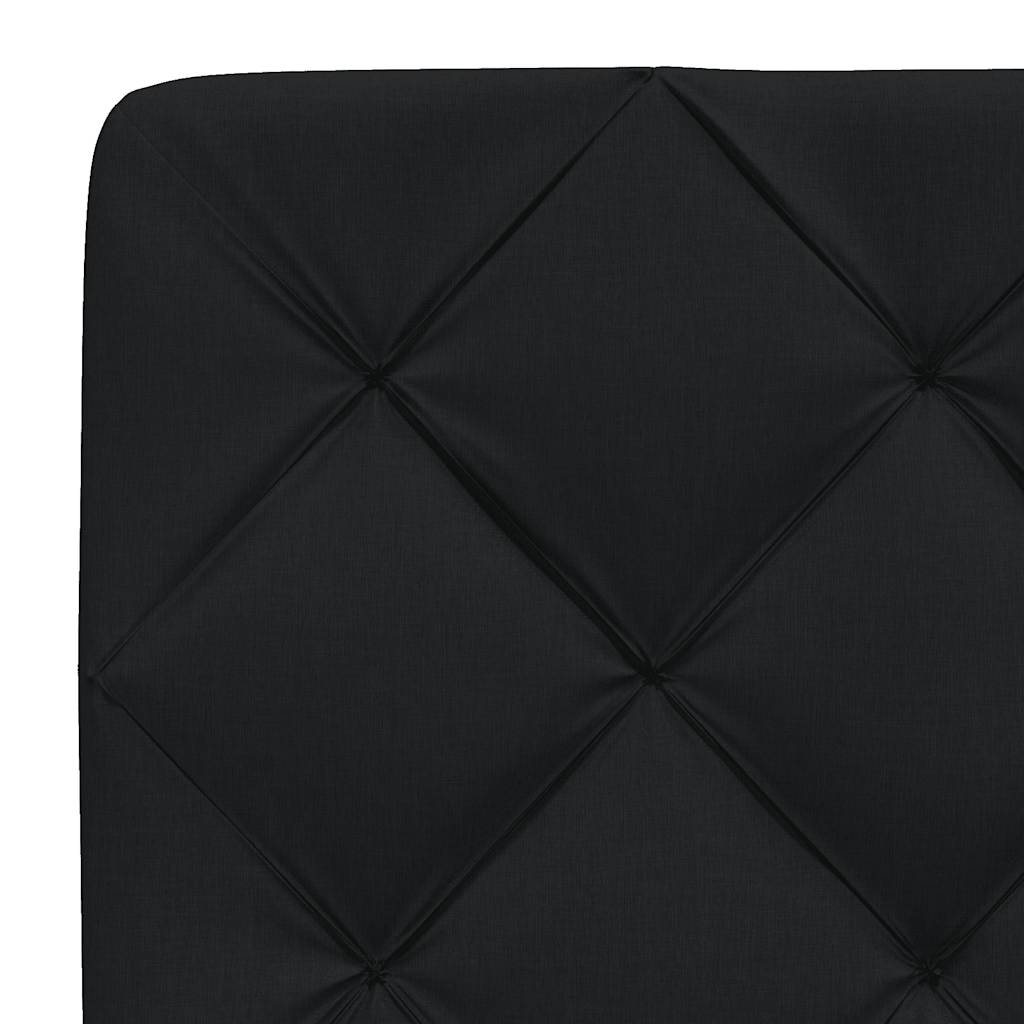 Cadre de lit sans matelas noir 120x200 cm tissu - XIOS
