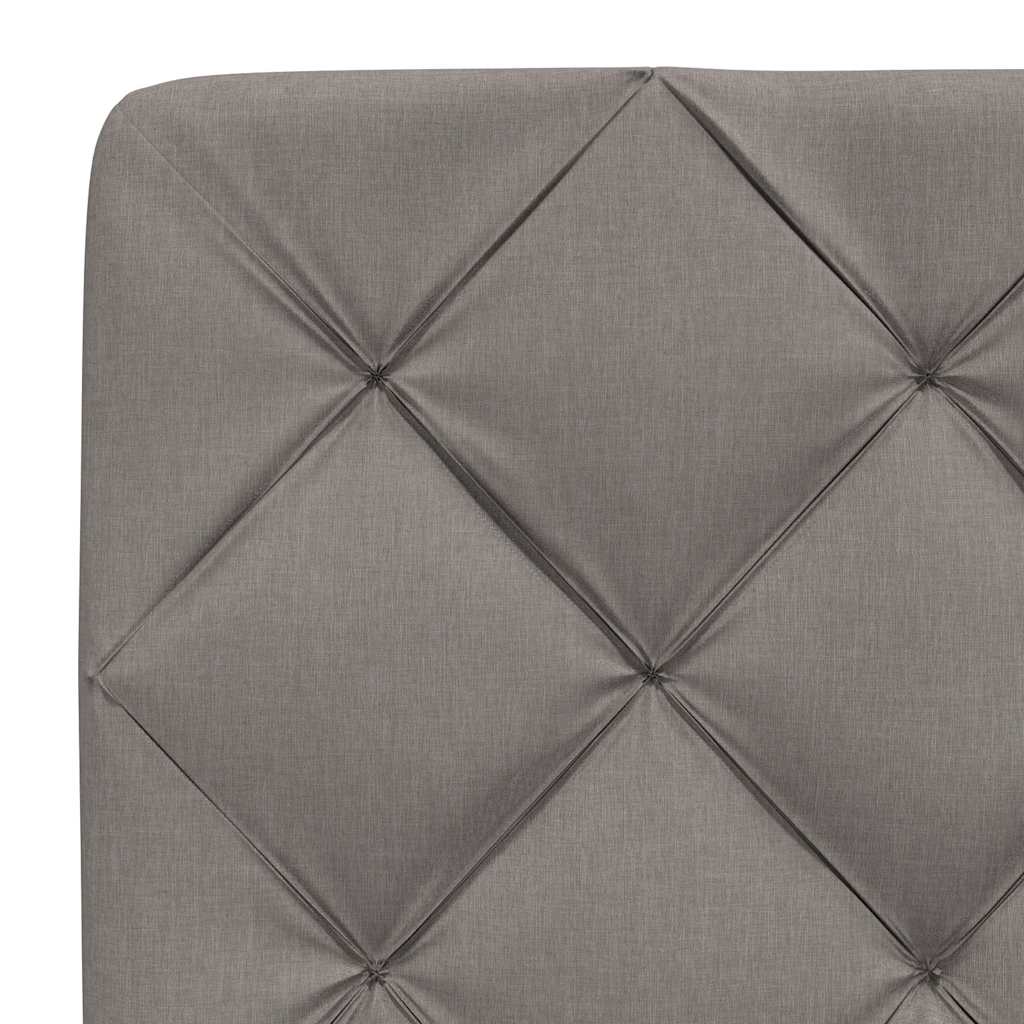 Cadre de lit sans matelas taupe 120x200 cm tissu - XIOS