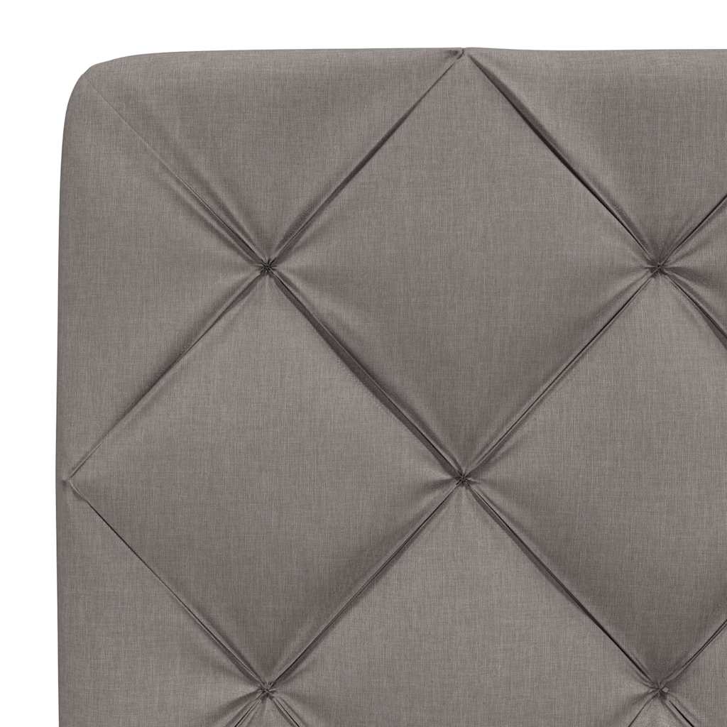 Cadre de lit sans matelas taupe 120x200 cm tissu - XIOS