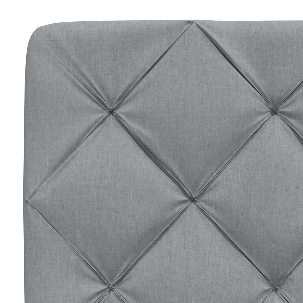 Cadre de lit sans matelas gris clair 140x190 cm tissu - XIOS