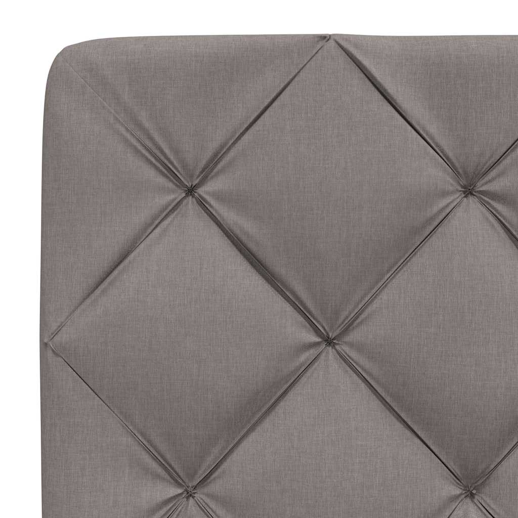 Cadre de lit sans matelas taupe 140x190 cm tissu - XIOS