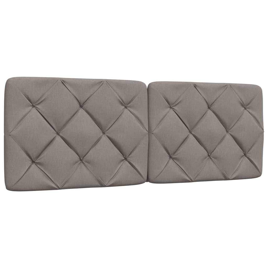 Cadre de lit sans matelas taupe 140x200 cm tissu - XIOS