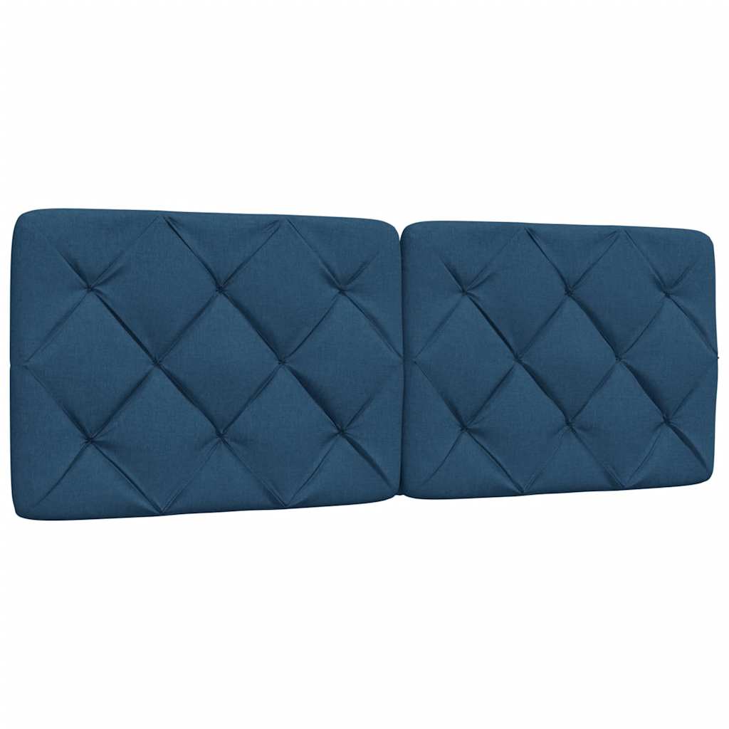 Cadre de lit sans matelas bleu 140x200 cm tissu - XIOS