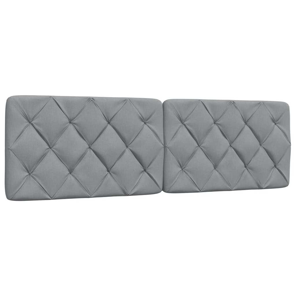 Cadre de lit sans matelas gris clair 160x200 cm tissu - XIOS
