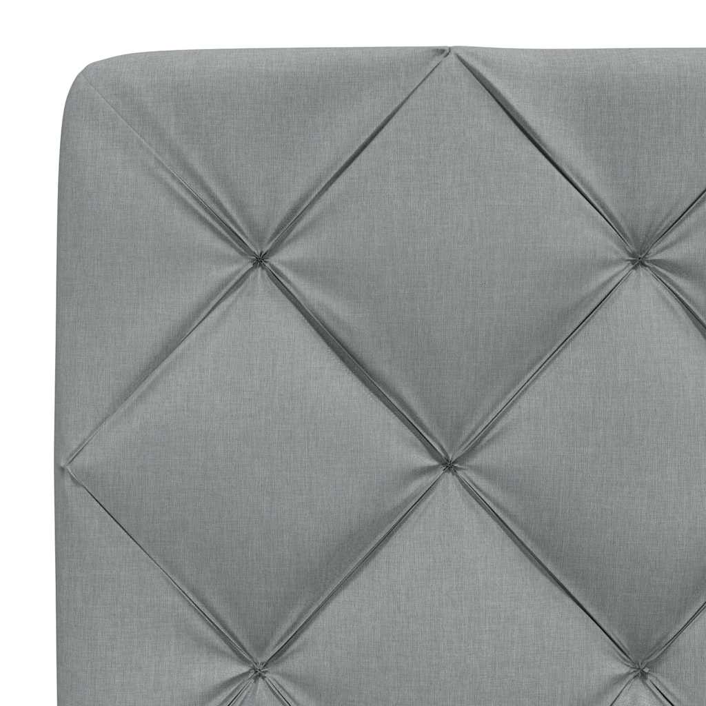 Cadre de lit sans matelas gris clair 160x200 cm tissu - XIOS