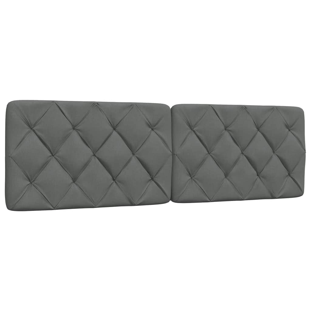 Cadre de lit sans matelas gris foncé 160x200 cm tissu - XIOS