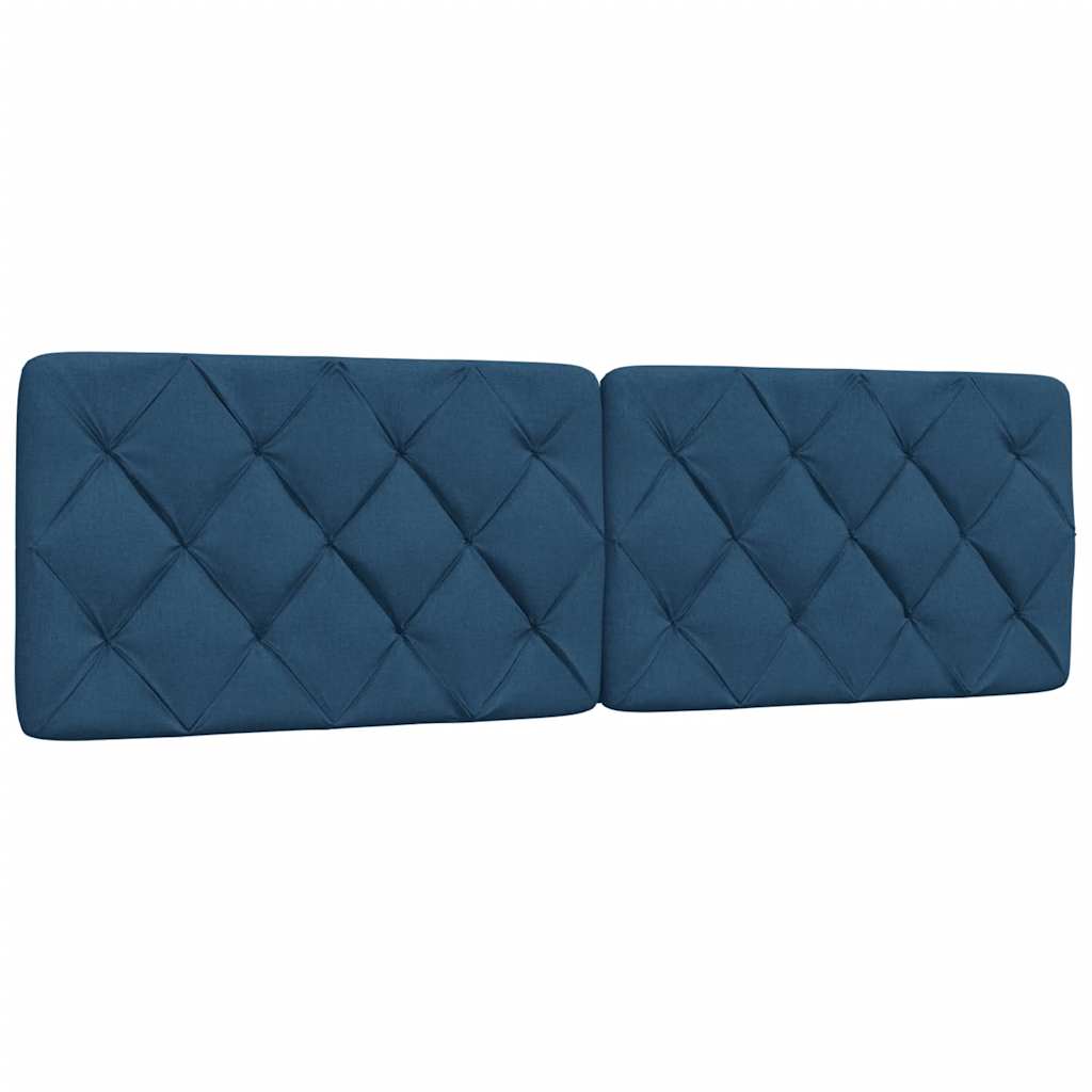 Cadre de lit sans matelas bleu 160x200 cm tissu