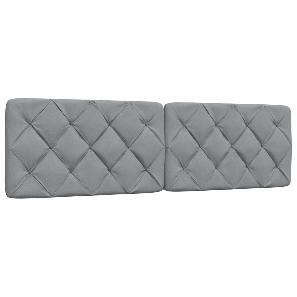 Cadre de lit sans matelas gris clair 180x200 cm tissu - XIOS
