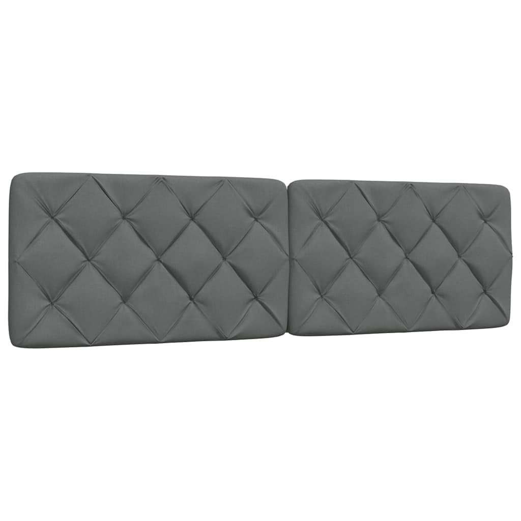 Cadre de lit sans matelas gris foncé 180x200 cm tissu - XIOS