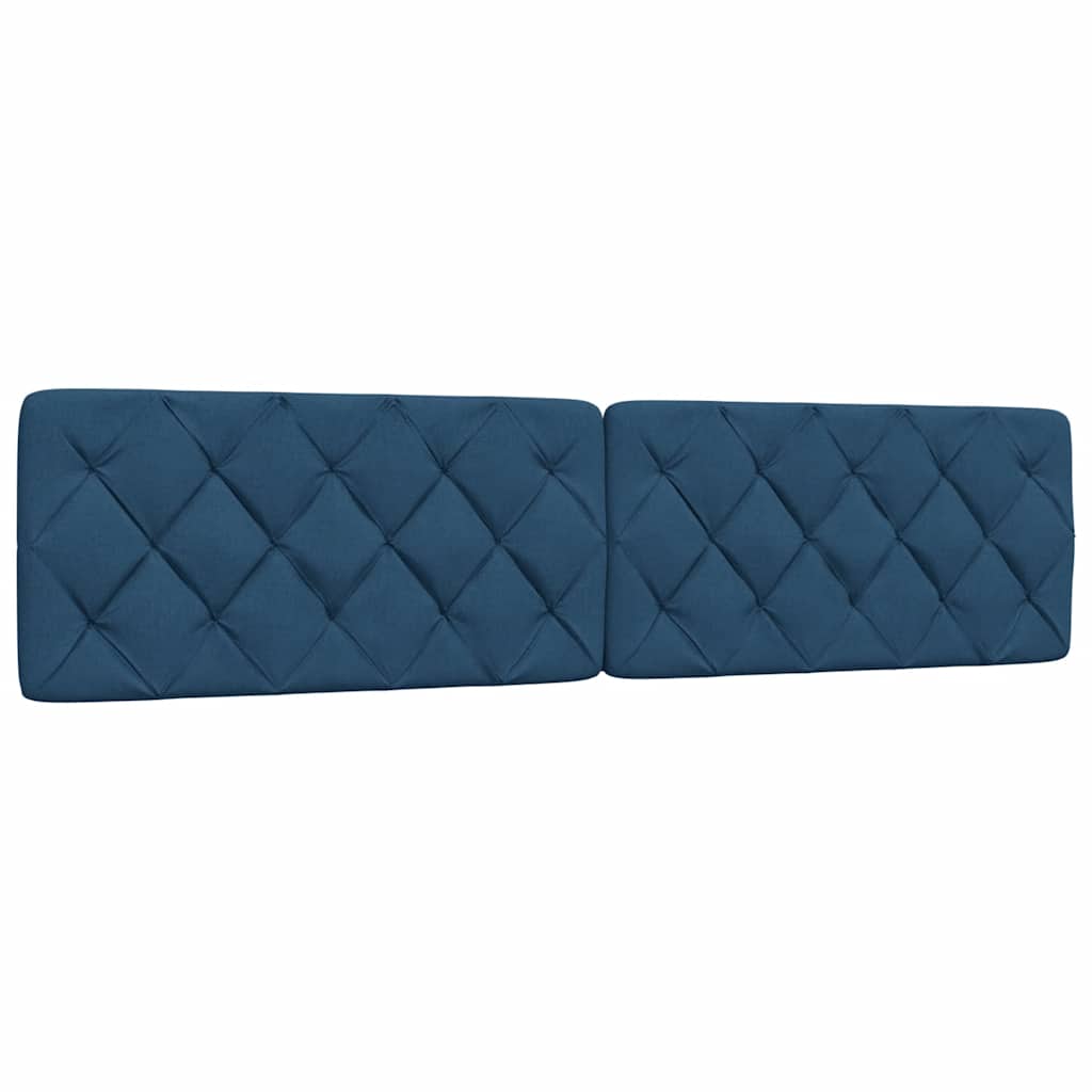 Cadre de lit sans matelas bleu 200x200 cm tissu