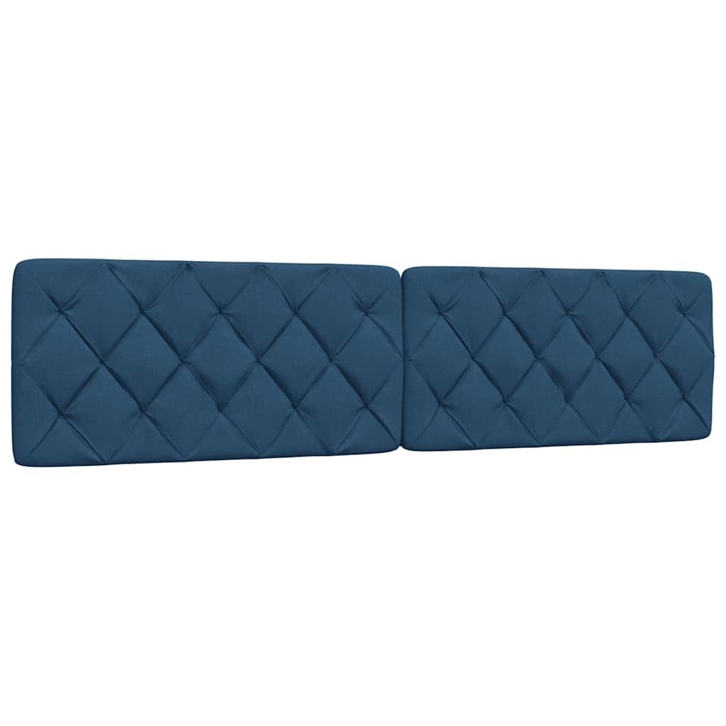 Cadre de lit sans matelas bleu 200x200 cm tissu - XIOS