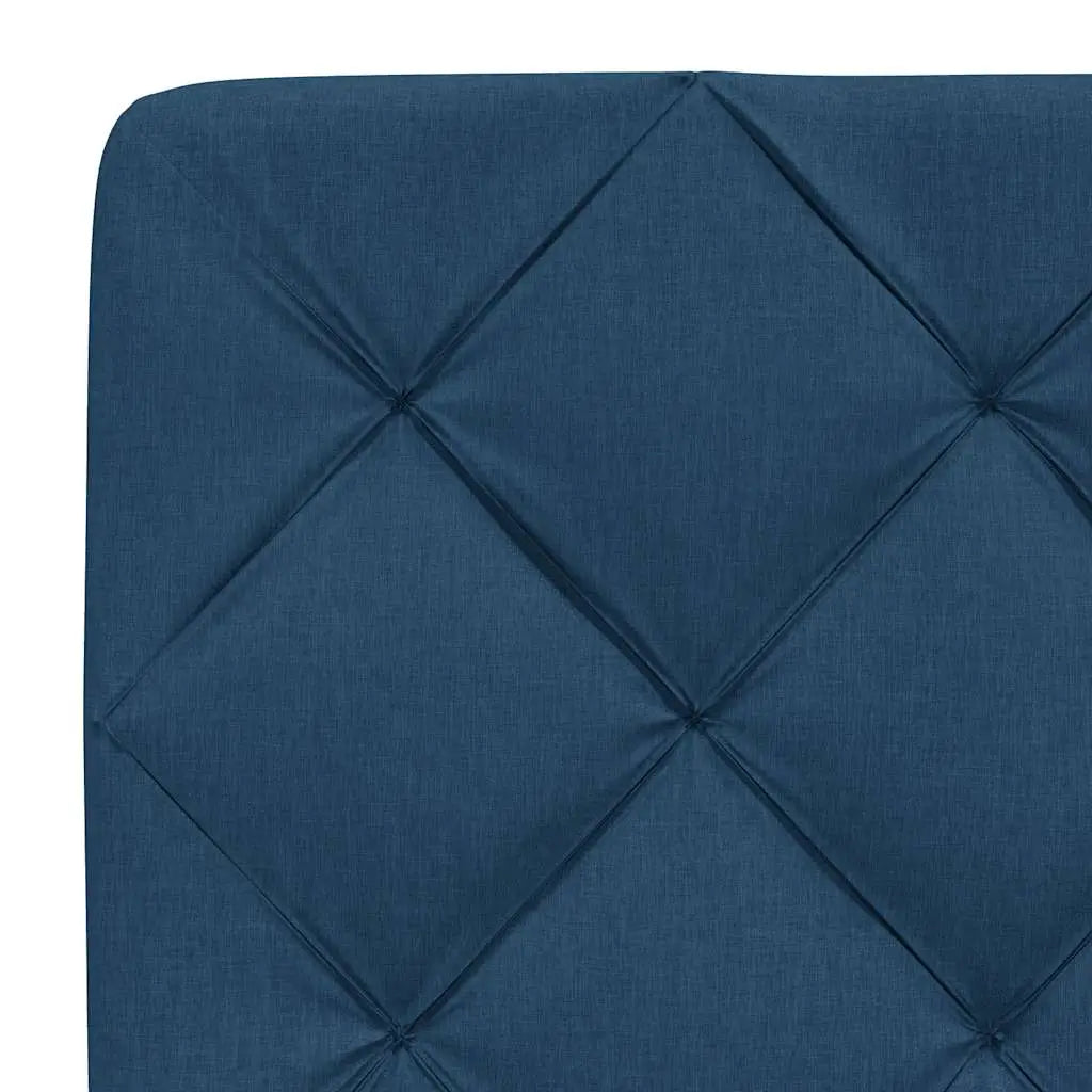 Cadre de lit sans matelas bleu 200x200 cm tissu - XIOS