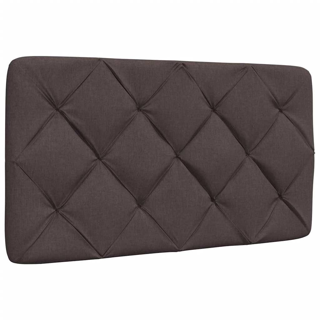 Cadre de lit avec LED sans matelas marron foncé 90x190 cm tissu - XIOS