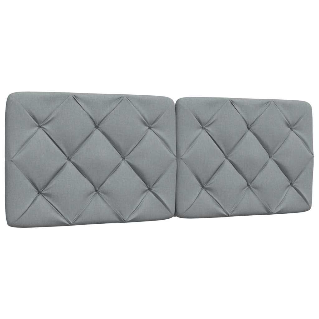 Cadre de lit avec LED sans matelas gris clair 120x200 cm tissu - XIOS