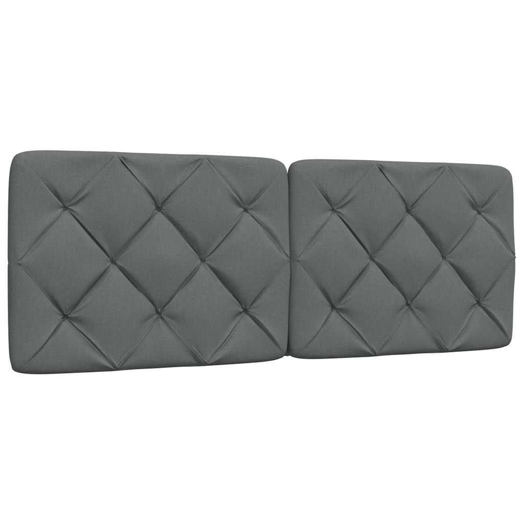 Cadre de lit avec LED sans matelas gris foncé 120x200 cm tissu - XIOS