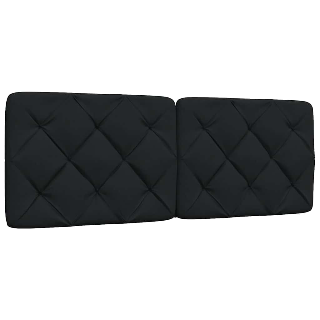 Cadre de lit avec LED sans matelas noir 140x190 cm tissu - XIOS
