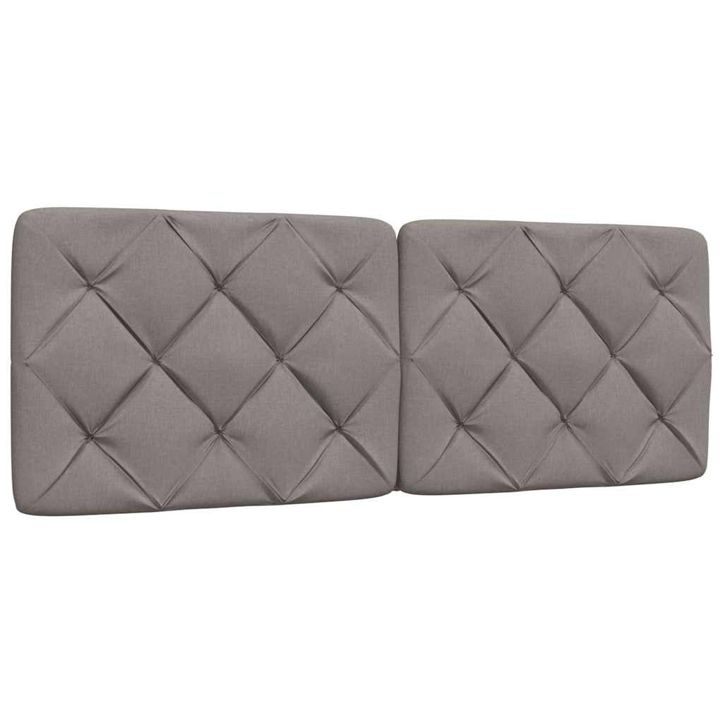 Cadre de lit avec LED sans matelas taupe 140x190 cm tissu - XIOS