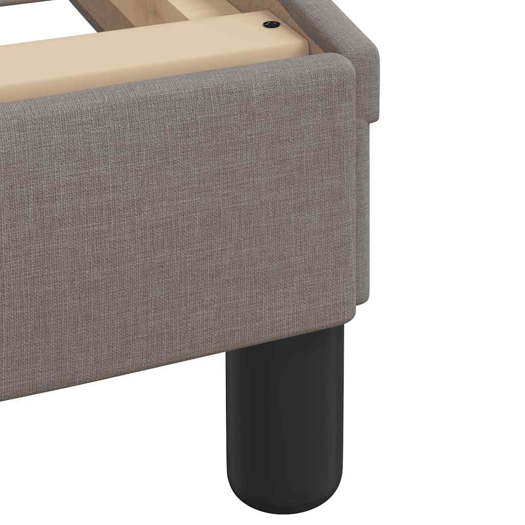 Cadre de lit avec LED sans matelas taupe 140x190 cm tissu - XIOS