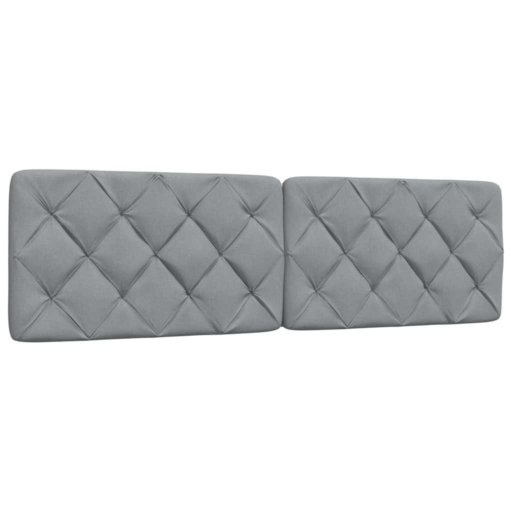 Cadre de lit avec LED sans matelas gris clair 180x200 cm tissu - XIOS